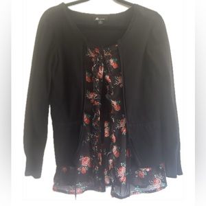 AB Studio Sweater/Dressshirt cardigan